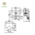 GL-12114 Boîte à outils en acier inoxydable pliant T Poignée verrouillage du verrouillage